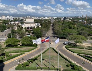 flags flying in santiago